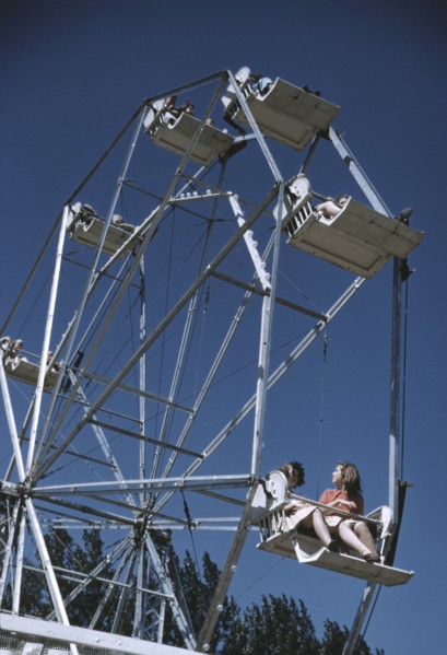 Group of People on Ferris Wheel at State Fair, Rutland, Vermont, USA, Jack Delano for Farm Security Administration - Office of War Information, September 1941