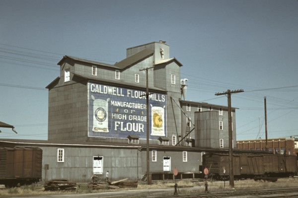 Flour Mill, Caldwell, Idaho, USA, Russell Lee for Farm Security Administration - Office of War Information, July 1941