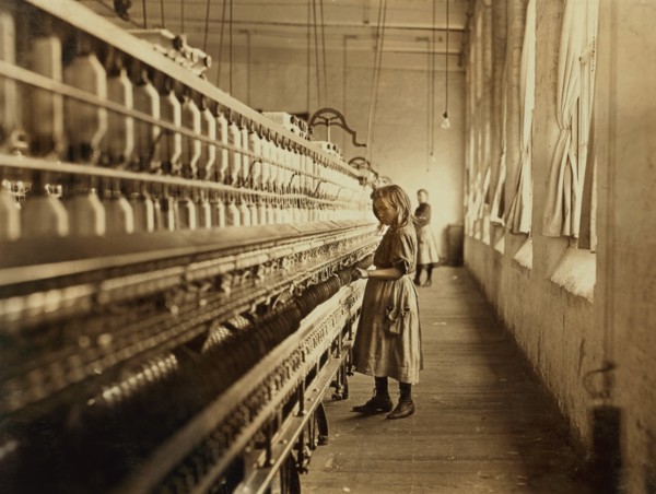 Sadie Pfeifer, 48 inches high, Lancaster Mills, Lancaster, South Carolina, USA, Lewis Hine for National Child Labor Committee, November 1908