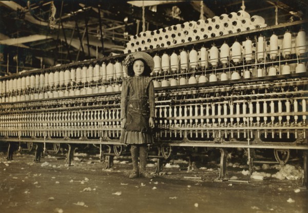 Young Spinner in Cotton Mill, Roanoke Virginia, USA, Lewis Hine for National Child Labor Committee, May 1911