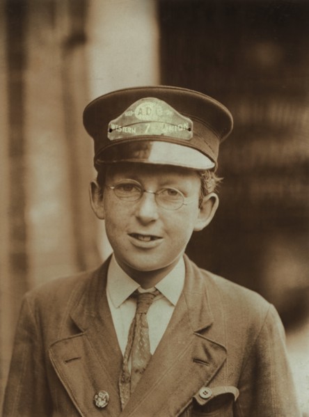 Frank Gibson, 14-year-old Western Union Telegraph Company Messenger, 1 year in Service, Works from 8:30pm to 12:30am, Smokes, Visits Houses of Prostitution and Guides Soldiers to Segregated District, ...