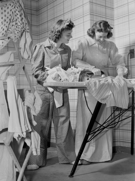 Two Government Workers Dressed at Home for Sixty-five Degree Maximum Temperature Recommended by the Fuel Oil Limitation Order, Washington DC, USA, Albert Freeman for Office of War Information, October...