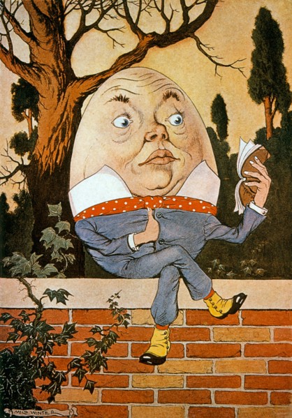 Humpty Dumpty Sitting on a Wall, Illustration by Milo Winter, 1916