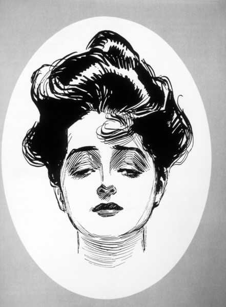 Portrait of Gibson Girl, circa 1905