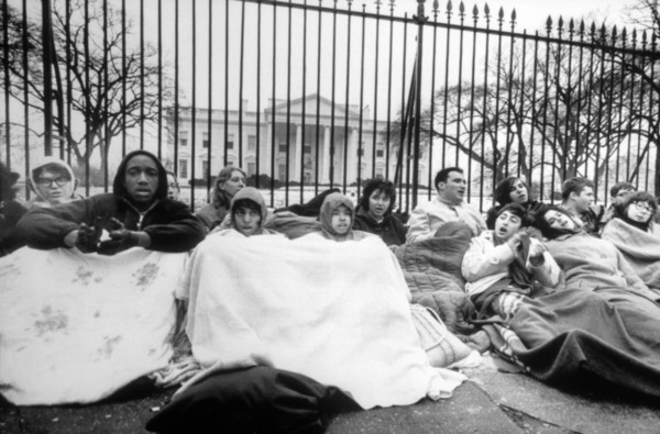 Civil Rights Demonstrators Maintain All-Night Vigil at White House, Washington DC, USA, March 18, 1965