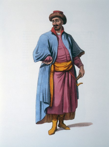Tartar of Kazan, Costumes of the Russian Empire, Hand-Colored Engraving, circa 1803