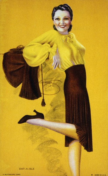 Fashionable Woman, "Datable", Mutoscope Card, 1940's