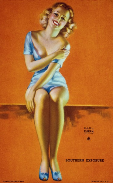 Smiling Woman, "Southern Exposure", Mutoscope Card, 1940's