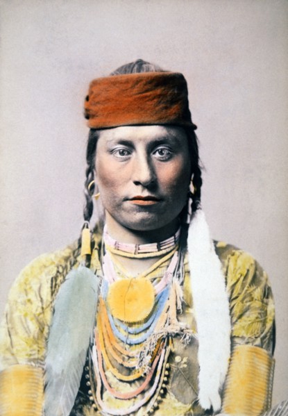 Big Medicine Man, Hand Colored Albumen Photograph, circa 1882