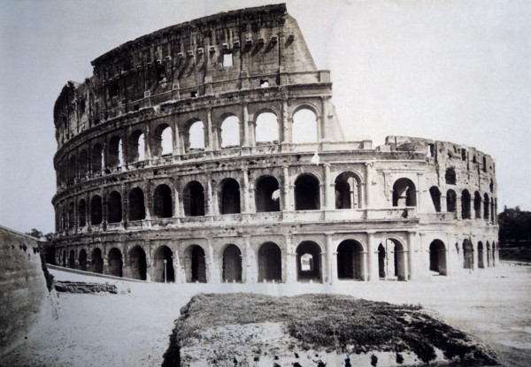 Colosseum, Rome, Italy, Albumen Photograph, circa 1880