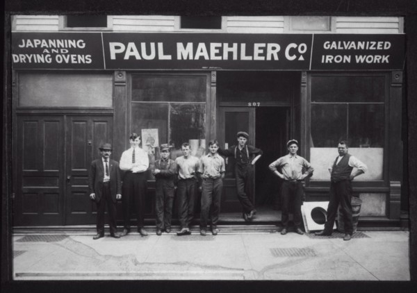 Group of Employees Standing in front of Hardware Store Exterior, circa 1910