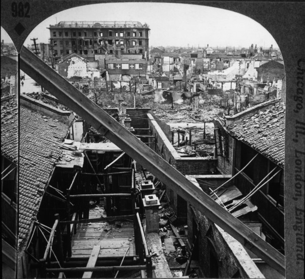 Damage of Bombed Shanghai by Japanese, China, Single Image of Stereo Card, 1932