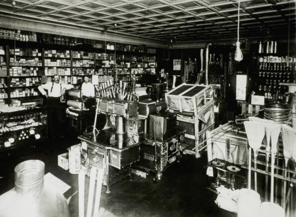 Two Employees in General Store, USA, circa 1900