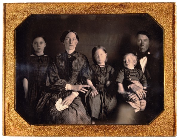 Couple With Two Daughters and Son, Portrait, Daguerreotype, circa 1850's