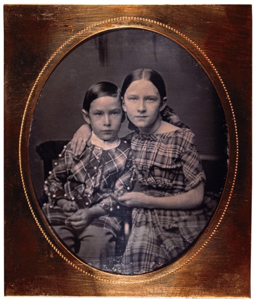 Young Boy and Girl, Portrait, Daguerreotype, circa 1850's