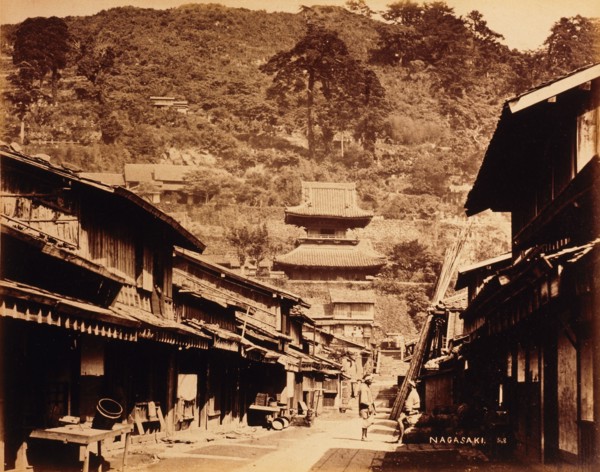 Street Scene, Nagasaki, Japan, circa 1880