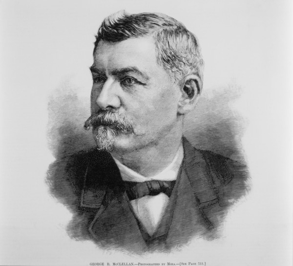 George McClellan, Civil War General and Governor of New Jersey, USA, Portrait, Harper's Weekly, Illustration, 1885