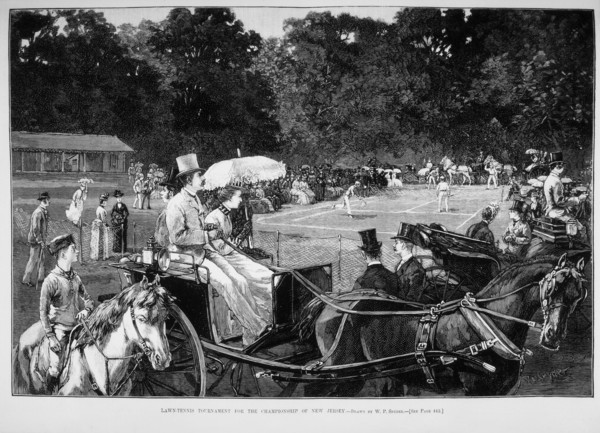 Lawn-Tennis Tournament for the Championship of New Jersey, Illustration, Harper's Weekly, 1890