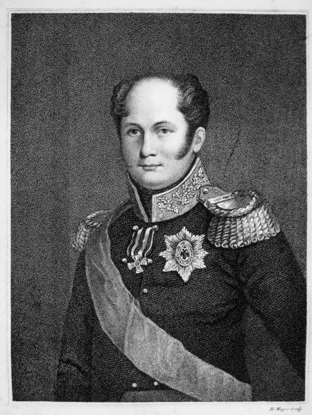 Alexander I (1777-1825), Czar of Russia 1801-1825, Portrait, Engraving, 1814