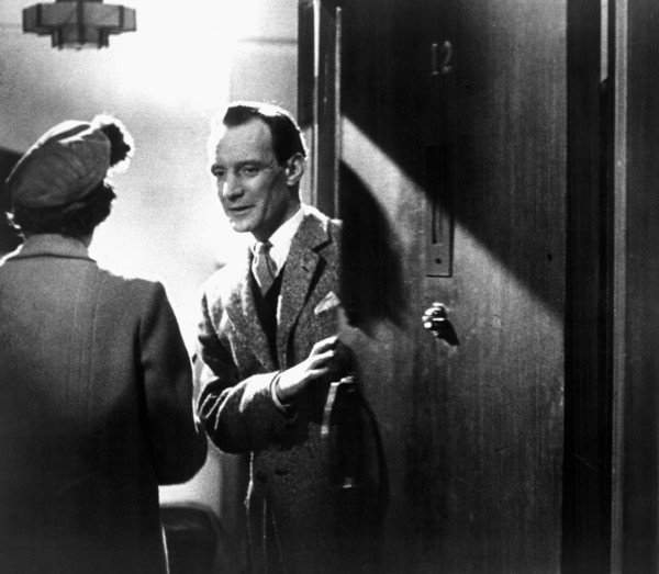 Celia Johnson and Trevor Howard, on-set of the Film, "Brief Encounter" directed by David Lean, 1945