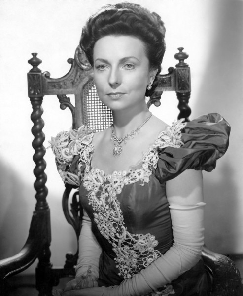Agnes Moorehead, on-set of the Film, "The Magnificent Ambersons" directed by Orson Welles, 1942
