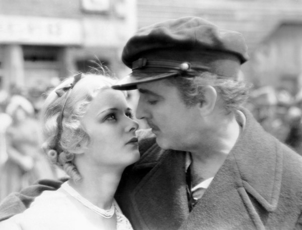 Joan Bennett and John Barrymore, on-set of the Film, "Moby Dick" directed by Lloyd Bacon, 1930