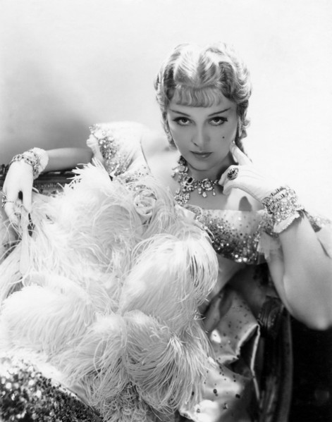 Anna Sten, on-set of the Film, "Nana" directed by Dorothy Arzner and George Fitzmaurice, 1934