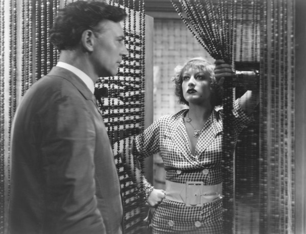 Walter Huston and Joan Crawford, on-set of the Film, "Rain" Directed by Lewis Milestone, 1932