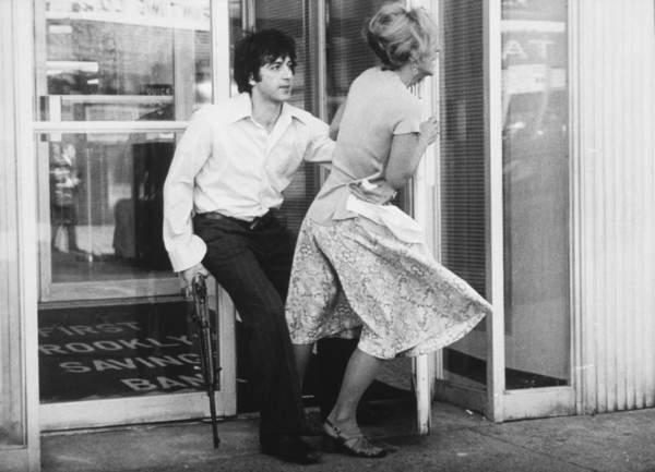 Al Pacino and Penny Allen, on-set of the Film, "Dog Day Afternoon", 1975
