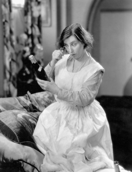 Polly Moran, on-set of the Film, "A Lady of Chance", 1928
