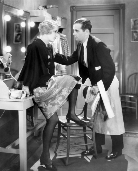 Betty Bronson, Al Jolson, on-set of the Film, "The Singing Fool", 1928