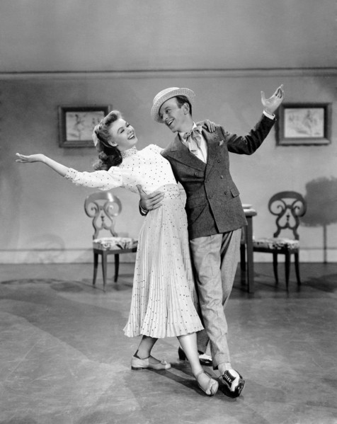 Vera-Ellen, Fred Astaire, on-set of the Film, "Three Little Words", 1950