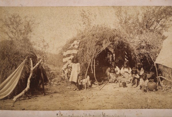 Chiricahua Apache Medicine Man's Camp on Reservation, Arizona Territory, 1886