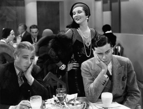 Richard 'Skeets' Gallagher, Judith Wood, Norman Foster, on-set of the Film, "It Pays to Advertise", 1931