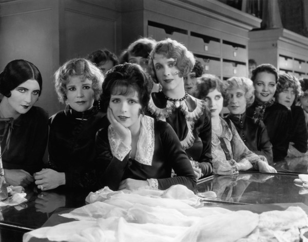 Clara Bow (Center), Publicity Portrait, on-set of the Silent Film, "It", 1927