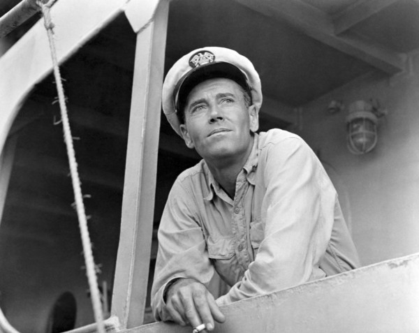 Henry Fonda, on-set of the Film, "Mister Roberts", 1955