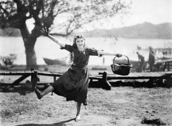 Mary Pickford, on-set of the Silent Film, "Tess of the Storm Country", 1922