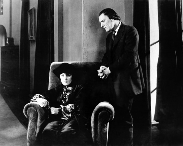 Leatrice Joy, Lon Chaney, on-set of the Silent Film, "The Ace of Hearts", 1921