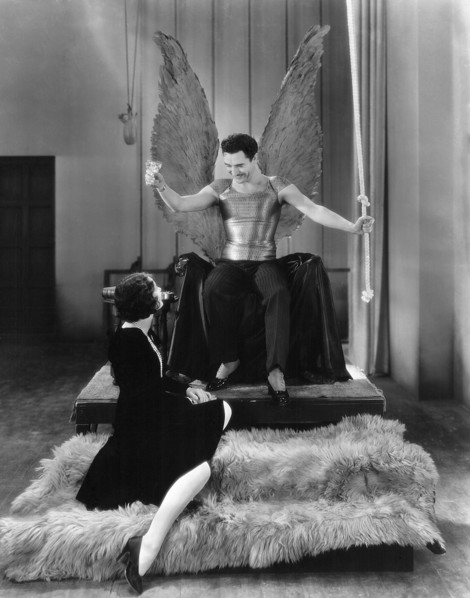 Alma Rubens, John Gilbert, on-set of the Silent Film, "The Masks of the Devil", 1928