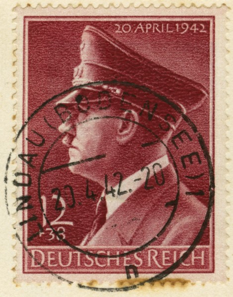 Adolf Hitler Portrait on German Stamp, 1942
