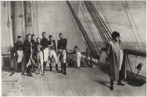 Napoleon on Board the Bellerophon, from the Painting by W. Q. Orchardson, 1880, Intaglio-Gravure print by Mentor Assoc, 1913