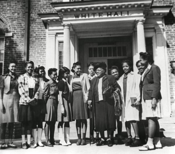 Mary McLeod Bethune, (1875-1955), with Group of Students after Resigning as President of Bethune-Cookman College, Daytona Beach, Florida, 1943