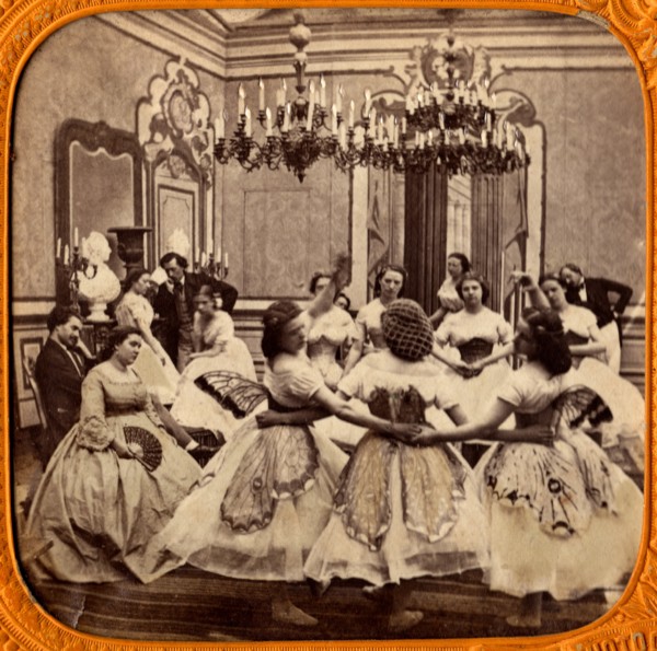 Group of Women Dancing at Party, Single Image of Stereo Card, circa 1890