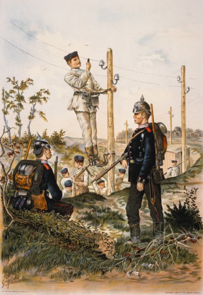 German 1st and 2nd Railway Troops Regiments, Chromolithograph, 1899