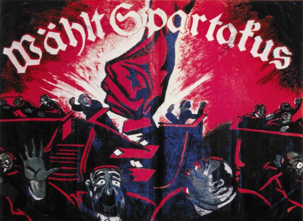 Election Poster of Communist Party, "Vote Spartakus", Germany, 1925