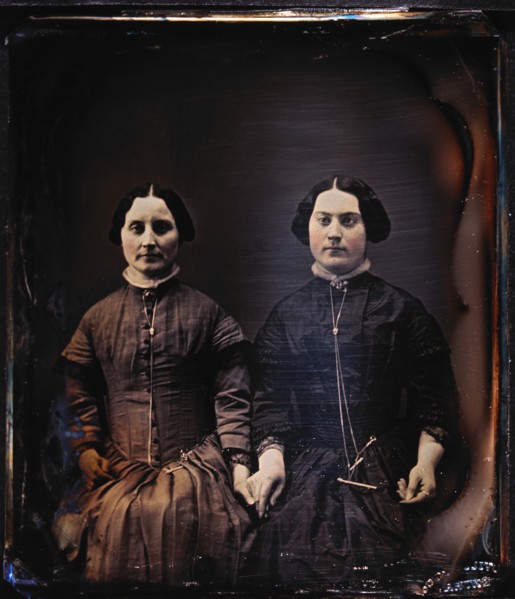 Two Adult Sisters, Portrait, Daguerreotype, circa 1850's