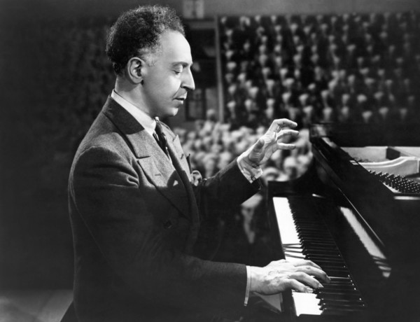 Arthur Rubinstein, on-set of the Musical Film, "Follow the Boys", 1944