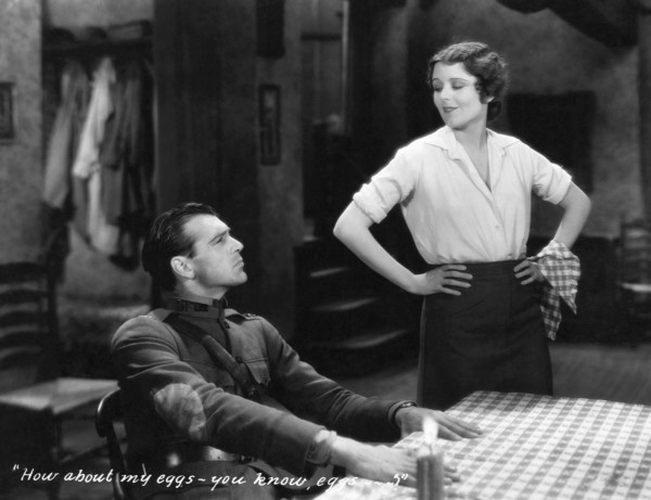 Gary Cooper, June Collyer, on-set of the Film, "A Man From Wyoming", 1930