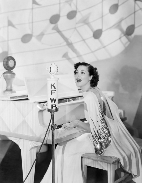 Wini Shaw, on-set of the Film, "Melody for Two", 1937