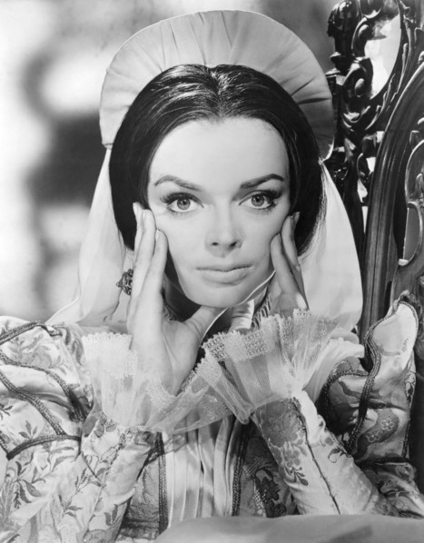 Barbara Steele, on-set of the Film "The Pit and the Pendulum", 1961